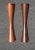 Vintage Danish Modern Style Brown Walnut Candle Holders - a Pair For Sale In Los Angeles - Image 6 of 11