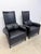 1990s Umberto Asnago Black Leather Peggy Lounge Chairs for Georgetti, 1990s - A Pair For Sale - Image 5 of 18