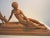 Metal French Art Deco Terracotta Seated Nude With Fawn, Signed Ary Bitter For Sale - Image 7 of 13