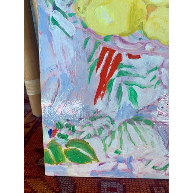 Compote Lemons and Parrot Still Life Oil Painting For Sale - Image 12 of 13