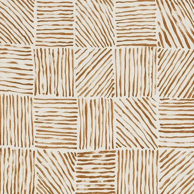 Schumacher Sample - Schumacher X Caroline Z Hurley Katama Fabric in Caramel For Sale - Image 4 of 4