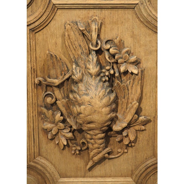 19th Century Bleached French Oak Hunt Buffet With Black Granite Top, Circa 1880 For Sale - Image 12 of 18