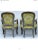 A holiday treat! This is a pair of early French Louis XVI style children’s chairs in vintage chartreuse damask. The gray...
