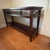 Transitional Dark Wood Console Table With X-Brace Sides & Lower Shelf For Sale - Image 3 of 11