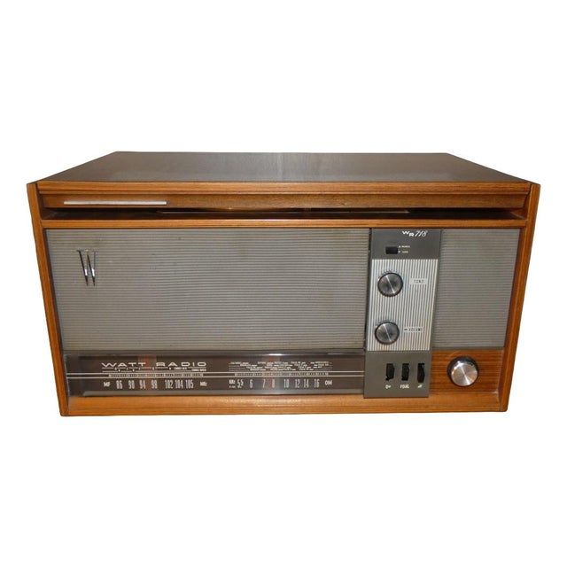 Model WR 718 Turntable Radio in Wood and Bakelite from Watt Radio, Italy, 1960s For Sale - Image 13 of 13