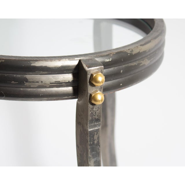 Will Stone Postmodern Metal Accent Table For Sale In Indianapolis - Image 6 of 8