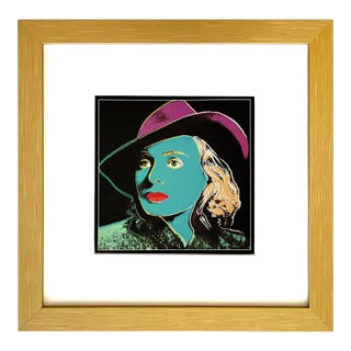 1983 Andy Warhol Pop Art Ingrid Bergman With Hat 5 Framed For Sale