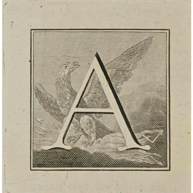 Letter of the Alphabet A, from the series "Antiquities of Herculaneum", is an etching on paper realized by Luigi...