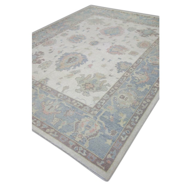 Modern Turkish Oushak Rug 8'5" x 10'7" For Sale - Image 4 of 6