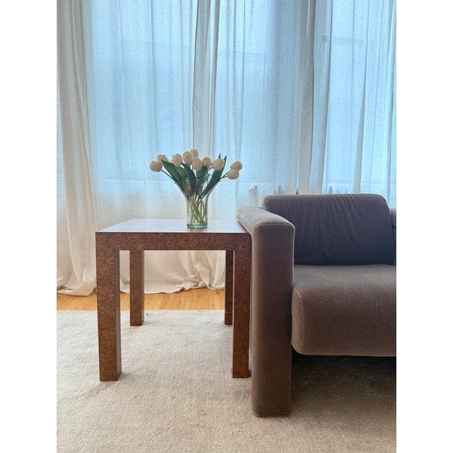 1930s Parsons Burlwood Side Table For Sale - Image 10 of 10