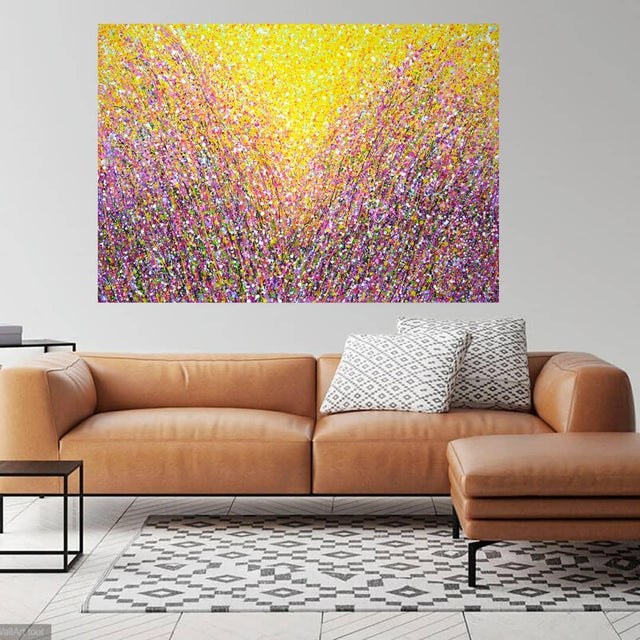 Pink Extravaganza 3.Modern Original Hand Painting. For Sale - Image 11 of 11