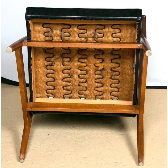 Scandinavian Teak & Black Loungers - A Pair For Sale - Image 9 of 9