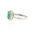 Contemporary 1.70 Carat Emerald Diamond 14 Karat White Gold Ring, Size 7 For Sale - Image 3 of 5