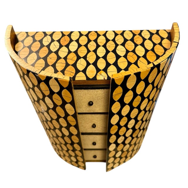 Contemporary R & Y Augousti Inlaid Bamboo and Shagreen Jewelry Box For Sale - Image 3 of 9