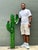 Vintage Torched Metal Standing Cactus For Sale In West Palm - Image 6 of 12