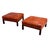 Mid-Century Modern Edward Wormley for Dunbar Leather Ottomans Model 5314, 1960 For Sale - Image 3 of 9