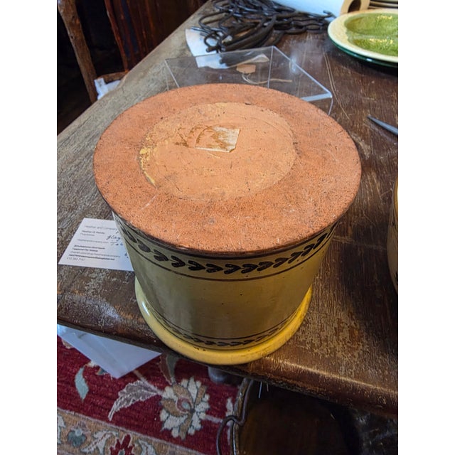 Early 19th Century French Yellow Glazed Tobacco Jar For Sale - Image 5 of 10