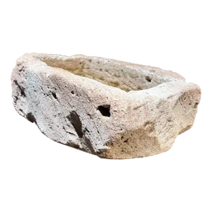 19th Century Hand Carved Limestone Trough Basin Planter Antique Farm