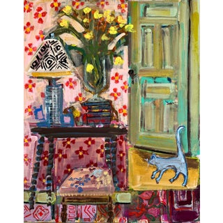 Cat Painting "Looking for Mischief" by Shann Spishak For Sale