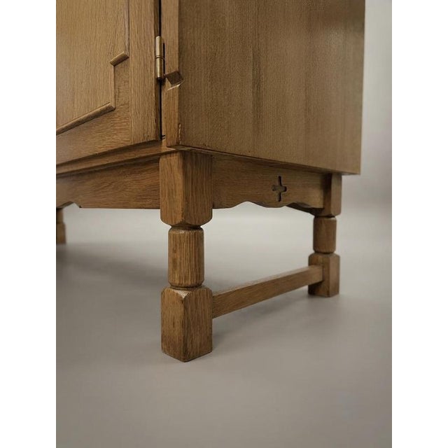 1960s Danish Brutalist Oak Sideboard, 1960s Architectural Design For Sale - Image 5 of 7