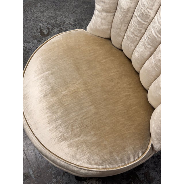 Art Deco Shell Back Side Chair, Vintage For Sale - Image 4 of 11