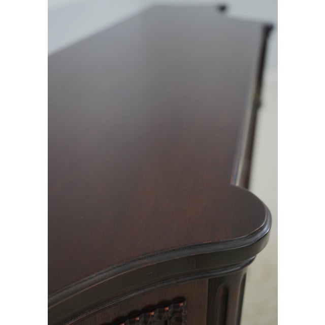 Vintage Regency Drop Front 3 Drawer 4 Door Desk Credenza For Sale - Image 16 of 18