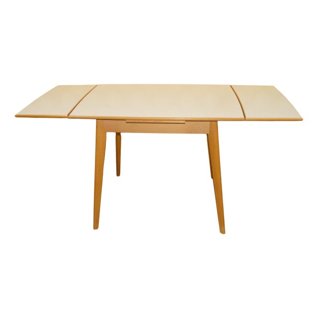 Vintage Extendable Kitchen Table in Wood, 1950s For Sale