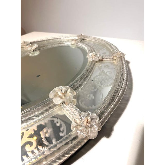 Antique Venetian Glass Mirror For Sale - Image 4 of 6