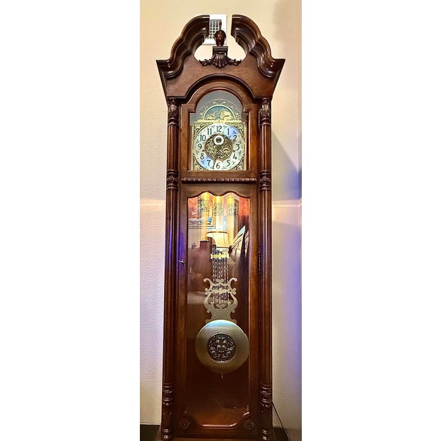 Vintage Howard Miller Grandfather Clock Limited 80th Anniversary Edition Model Ramsey Model # 611-084 Height 86-1/4" x...