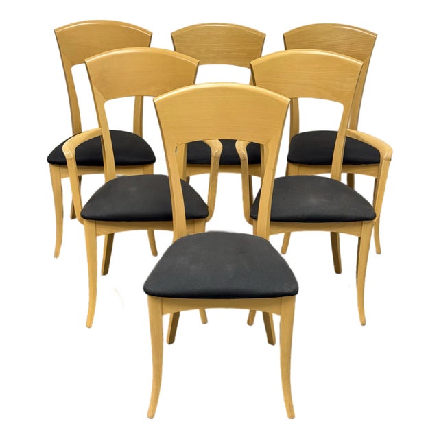 Antonio Sibau for Room & Board Venice Italian Beechwood Dining Chairs, Set of Six For Sale
