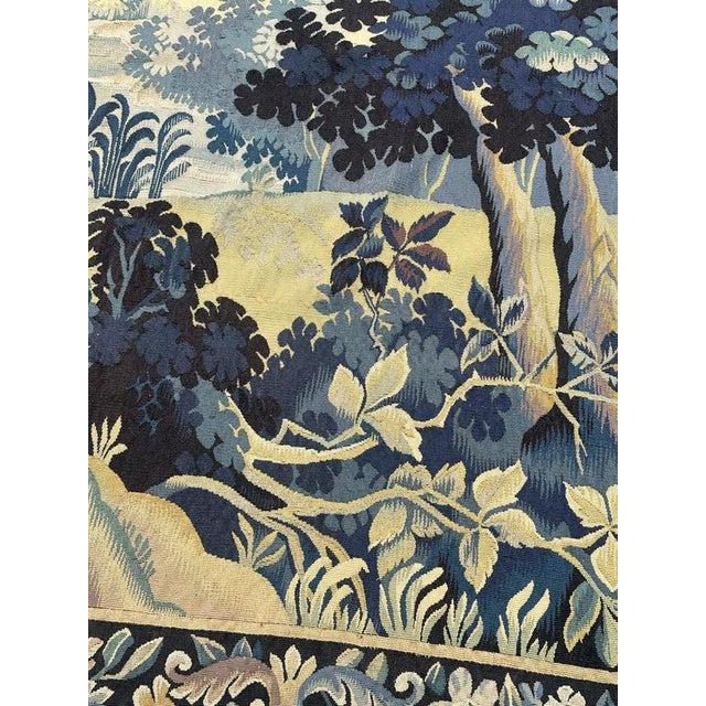 Vintage French Aubusson Tapestry in Silk and Wool, 1930s For Sale - Image 13 of 18