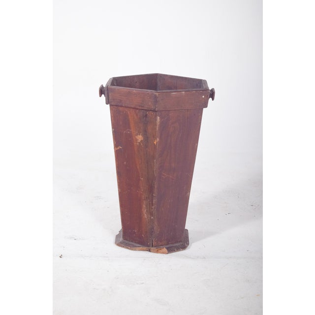 Mid-Century Portuguese Hexagonal Trash Can, 1950s For Sale - Image 9 of 9