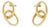 Late 20th Century Tiffany & Co., Elsa Peretti, 18k Yellow Gold Double Loop Earrings, A Pair For Sale