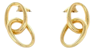 Late 20th Century Tiffany & Co., Elsa Peretti, 18k Yellow Gold Double Loop Earrings, A Pair