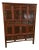 Large Red Asian Storage Cabinet With Red Finish For Sale