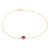 VRJewels Minimalist Prong Set 14k Solid Gold Ruby Heart Bracelet for Love For Sale In New York - Image 6 of 14