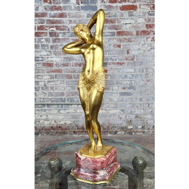 Chiparus - Egyptian Dancer- Original 1920s Art Deco Gilt Bronze Sculture Solid Bronze sculpture - signed and numbered...