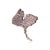 Art Deco Style Tutti Frutti Ruby & Diamond Ginkgo Leaf Brooch Pendant in Sterling Silver For Sale - Image 6 of 15