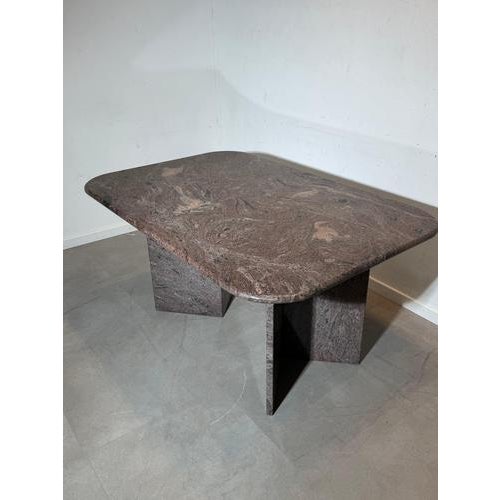 Brown Dining Table in Granite For Sale - Image 8 of 9