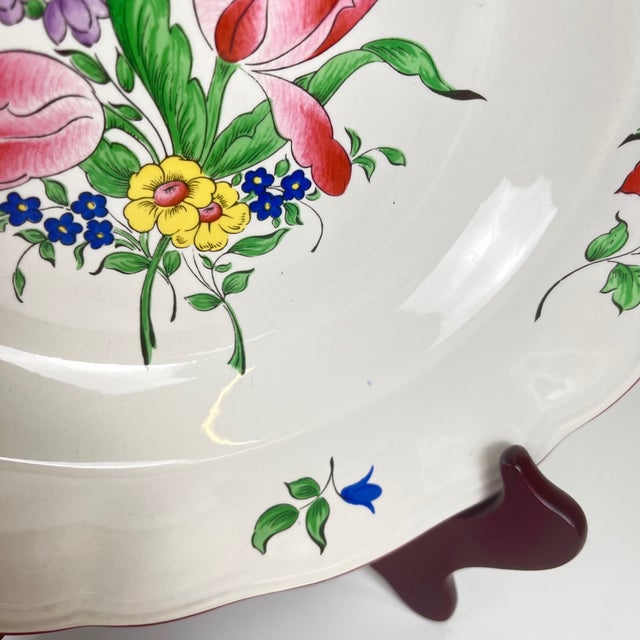 Ceramic Vintage Réverbère Soup Plates from KG Lunéville, 1980s, Set of 6 For Sale - Image 7 of 8