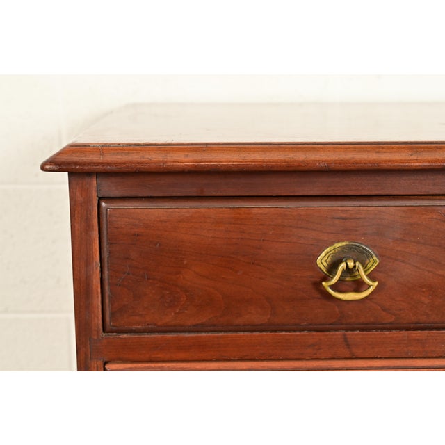 Brown Stickley American Colonial Solid Cherry Wood Highboy Dresser | Circa 1950s For Sale - Image 8 of 13