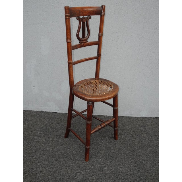 Antique Barstool Cane Childs High Chair ~ French Farm House Chic For Sale - Image 4 of 12
