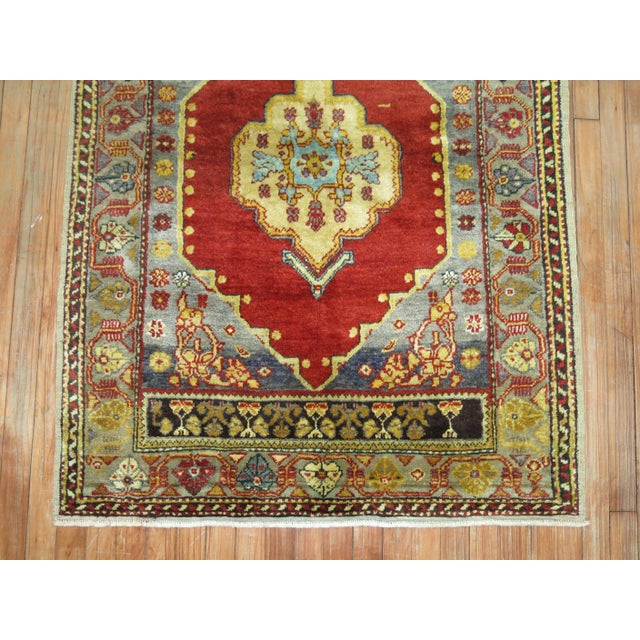 Zabihi Collection Red Antique Turkish Oushak Scatter Rug For Sale In New York - Image 6 of 6