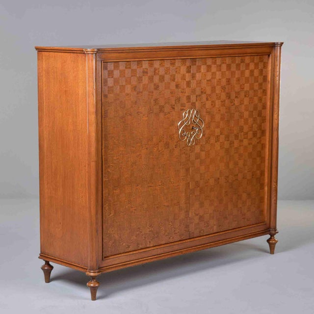 French Art Deco Cabinet With Parquetry Veneer, Attributed to Jules Leleu For Sale - Image 9 of 13
