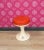 Cream Red White Trumpet Base Plastic Bathroom Stool by Emsa, 1960s For Sale - Image 8 of 9
