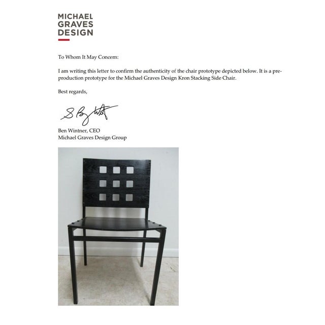 nice shape tight and sturdy. some wear. chair was designed by Michael graves . never put into production. this special...