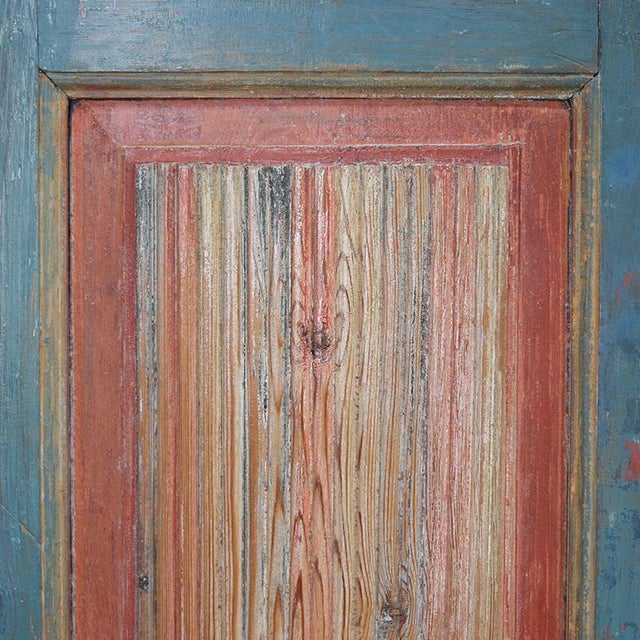 Antique Swedish Folk Art Painted Corner Cabinet, 1840 For Sale - Image 4 of 15
