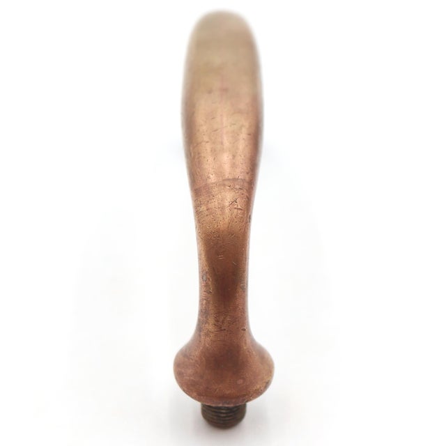 Traditional Vintage 7 In. Brass Door Pull Handle For Sale - Image 3 of 4