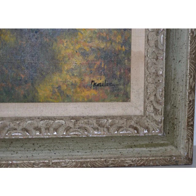 Woman With a Parasol - Madame Monet and Her Son Oil Painting C.1978 For Sale - Image 4 of 8