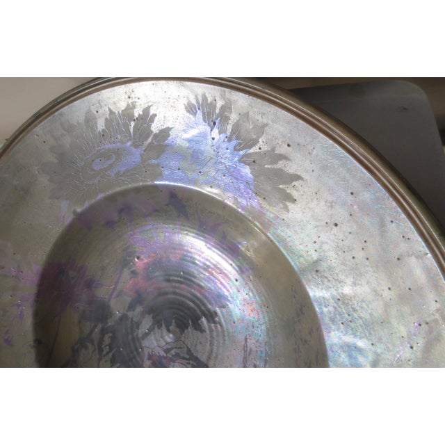 Clément Massier (1844-1917) Massive Luniville Floral Charger 24" Diameter Circa 1890 For Sale - Image 10 of 18